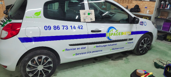 Pose de flocage près de Bruay-la-Buissière